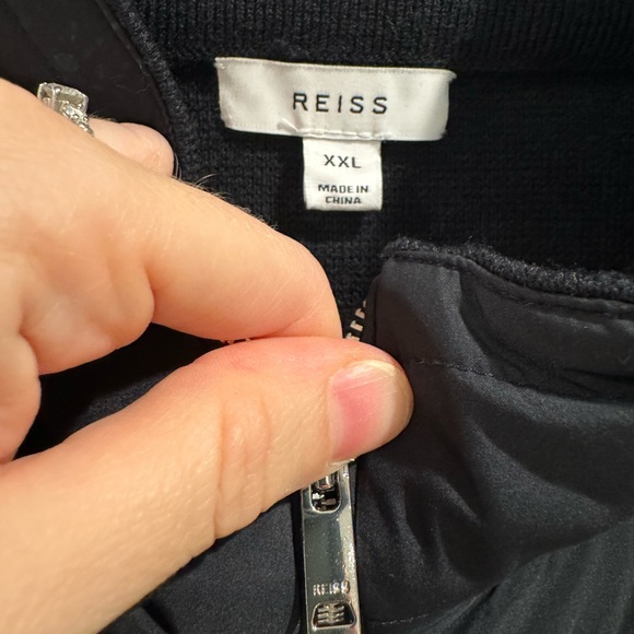 Reiss navy William quilted gilet vest - Picture 7 of 10